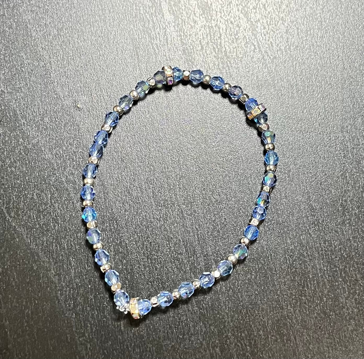 Blue Czech crystal bracelet