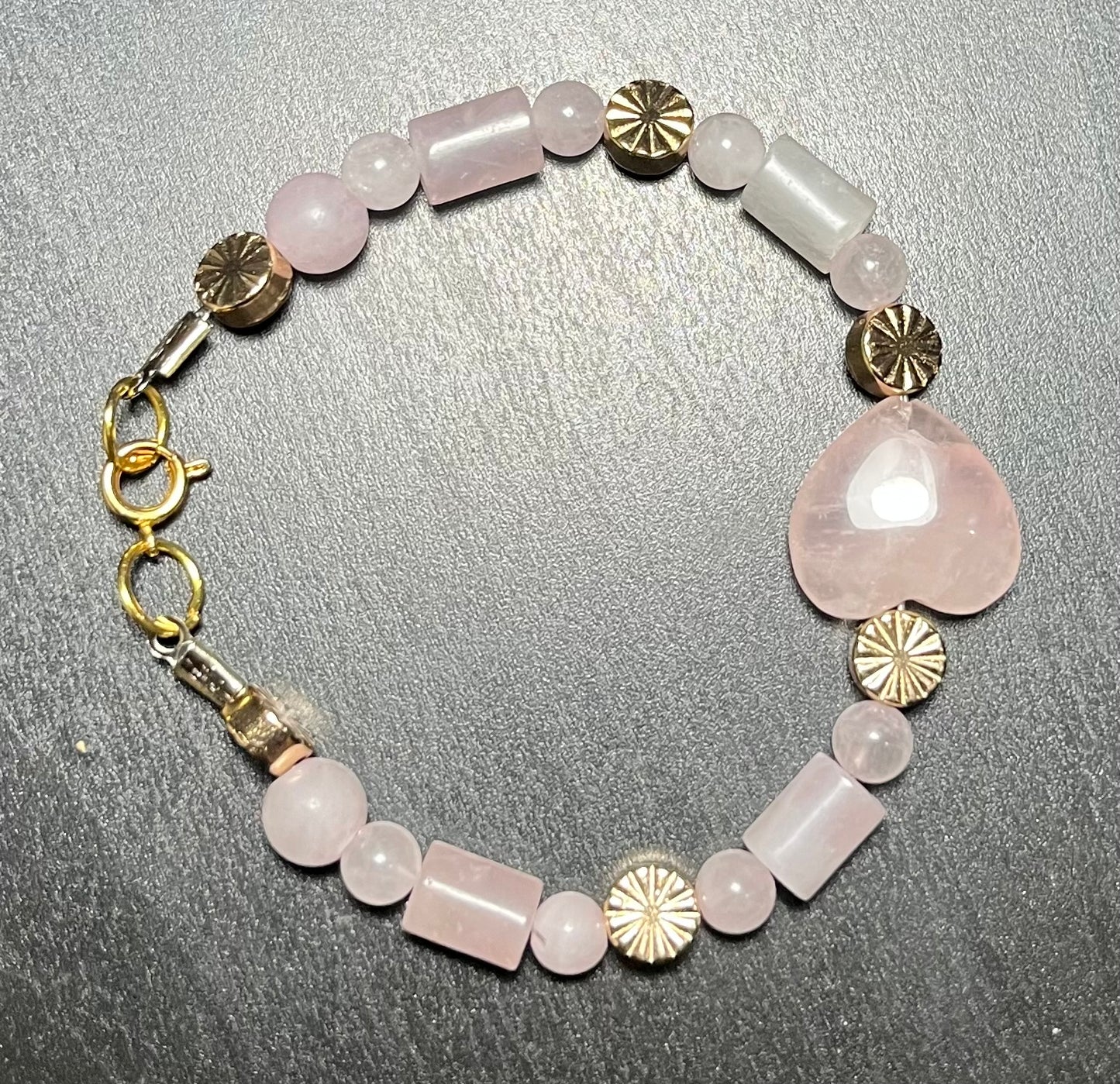 Rose quartz stone bracelet