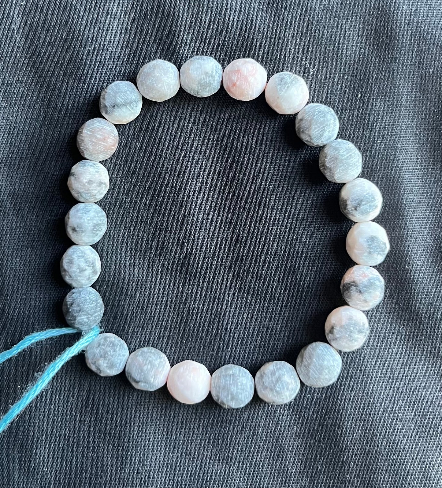 Pink zebra stone bracelet