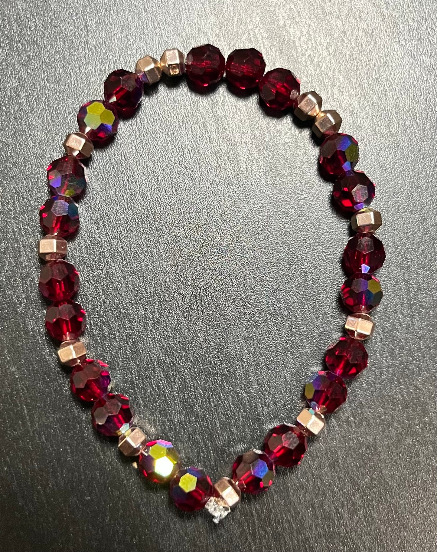 Red Czech crystal bracelet