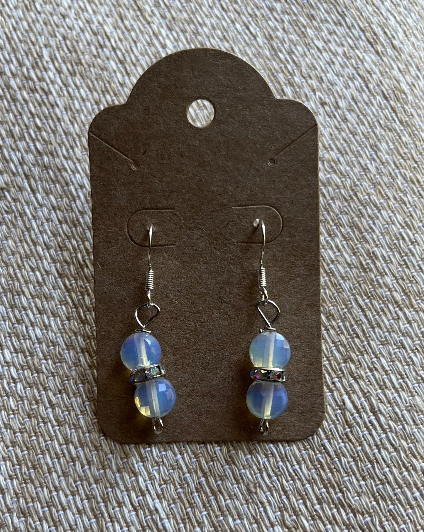 Imitation opal earrings