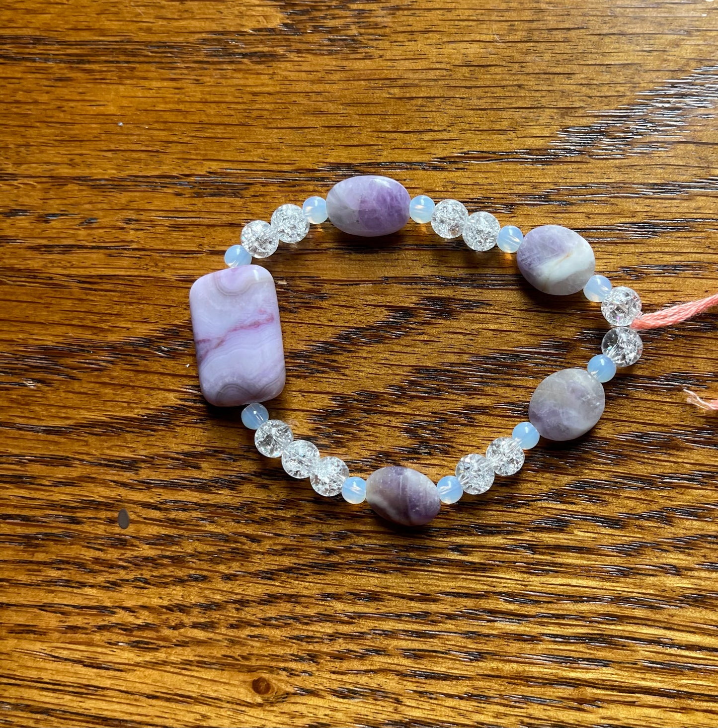 Agate and Amethyst bracelet mix