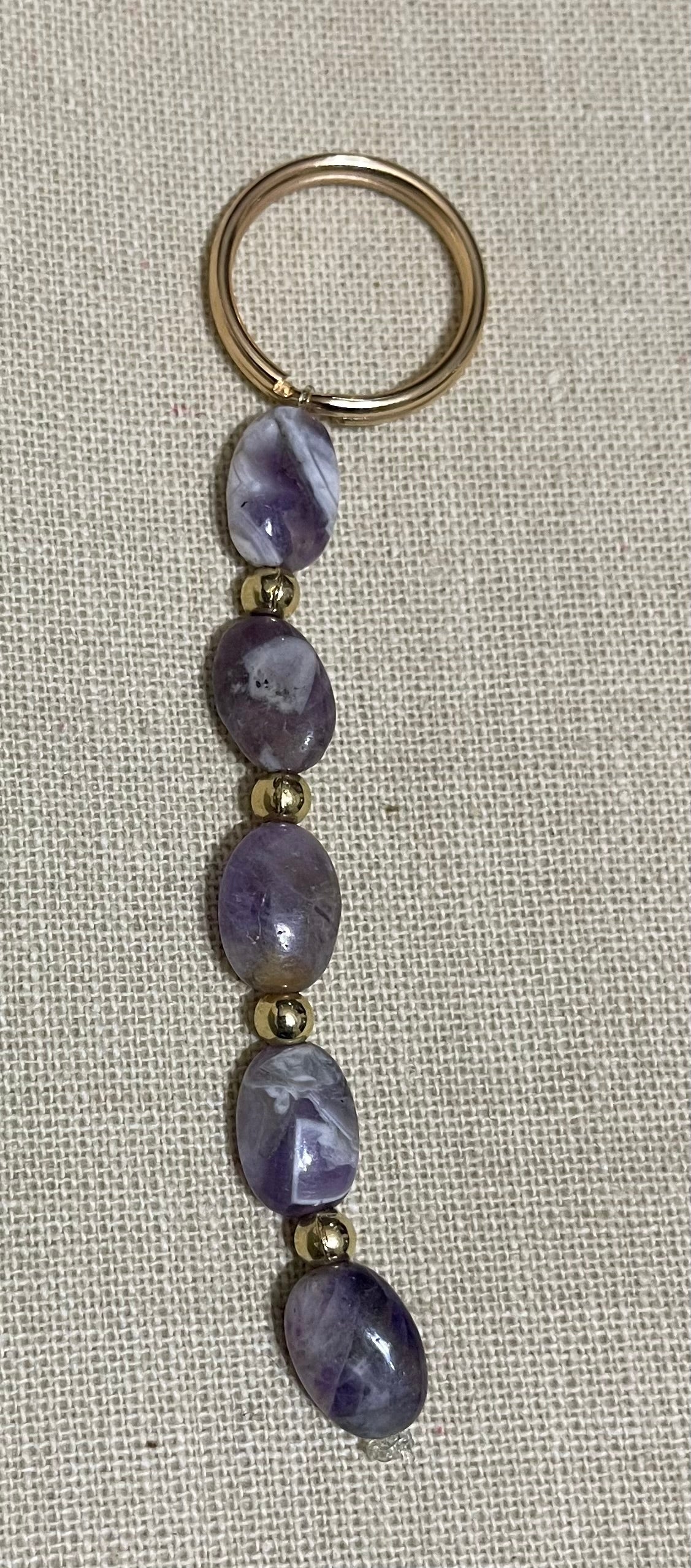 Amethyst keychain