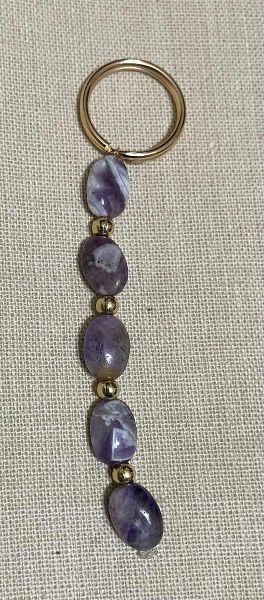 Amethyst keychain