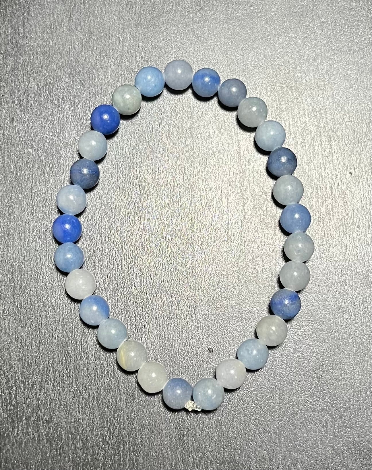 Blue aventurine, green dyed tiger’s eye, agate stone bracelet set