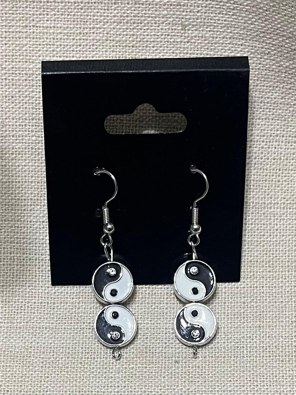 Black and white Yin & yang earrings