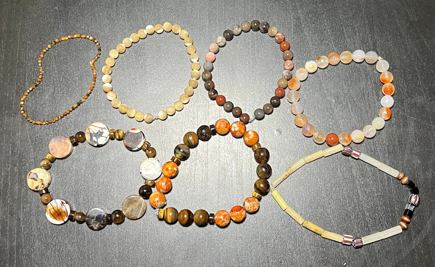 Mixed stone bracelet set