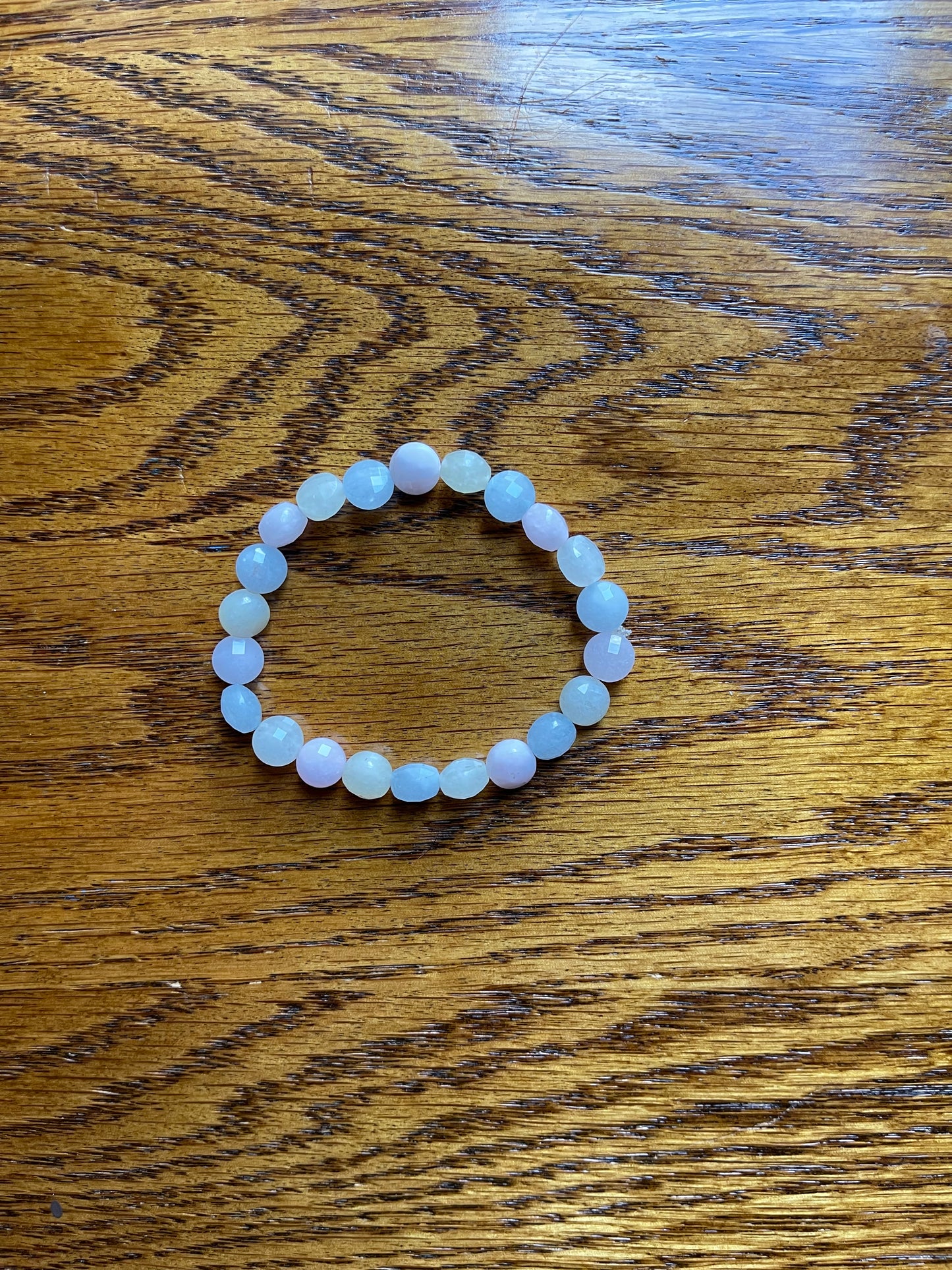 Morganite quartz bracelet