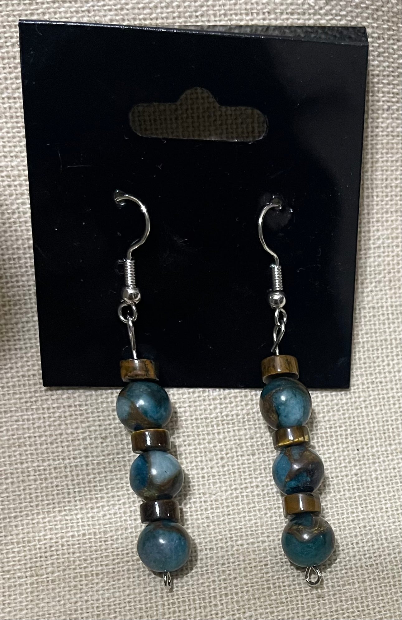 Tiger’s eye & jasper earrings