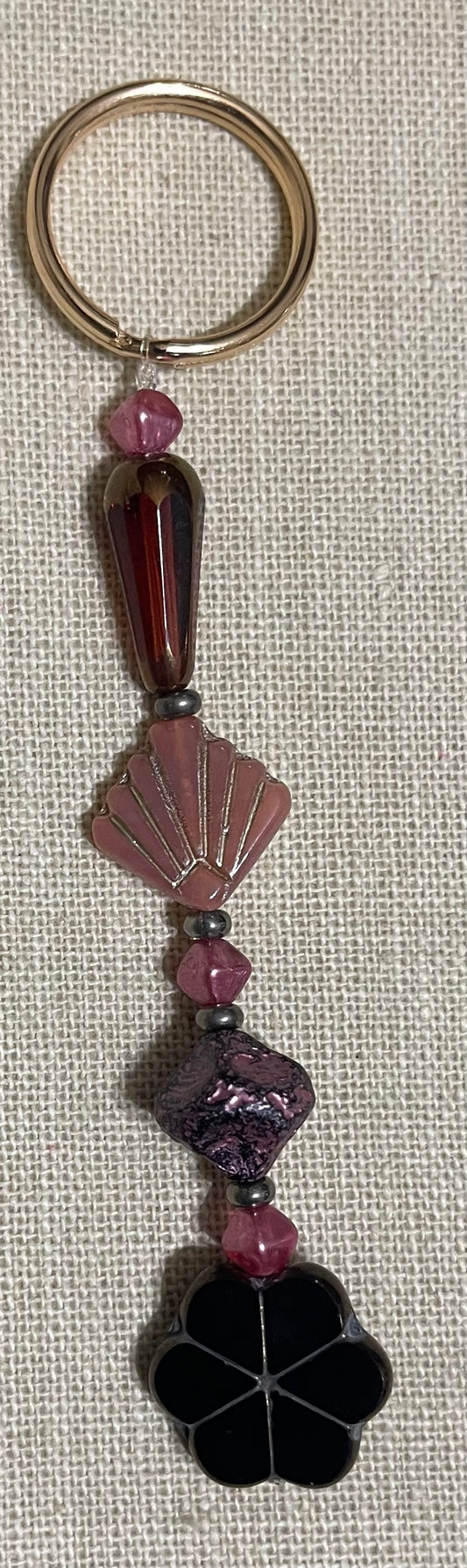 Czech glass keychain