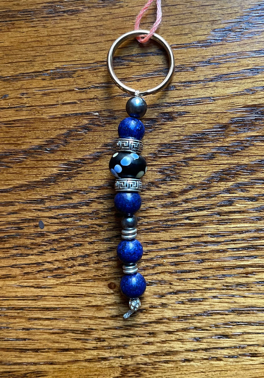 Dyed lapis keychain