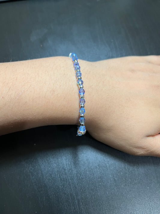 Blue Czech crystal bracelet