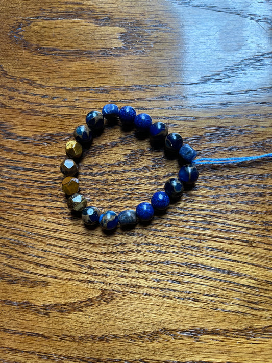 tigers eye, lapis, sodalite and jasper bracelet