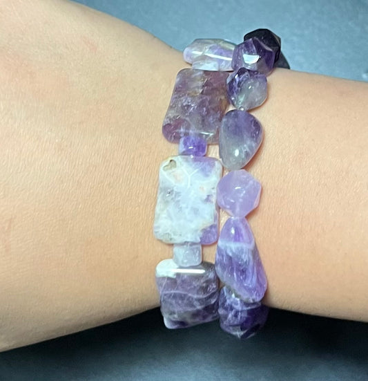 Amethyst stone bracelet set
