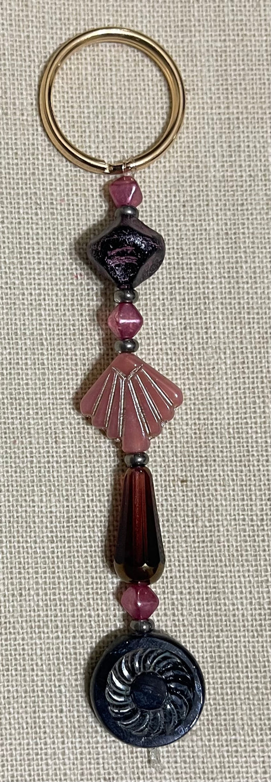 Czech glass keychain