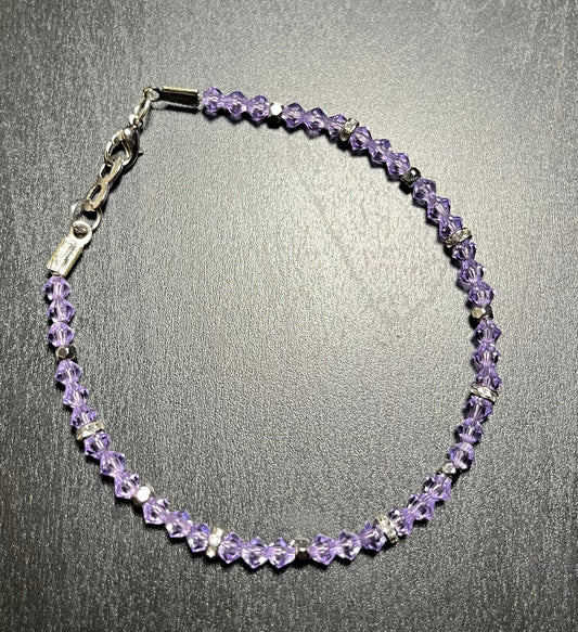 Purple Czech crystal bracelet