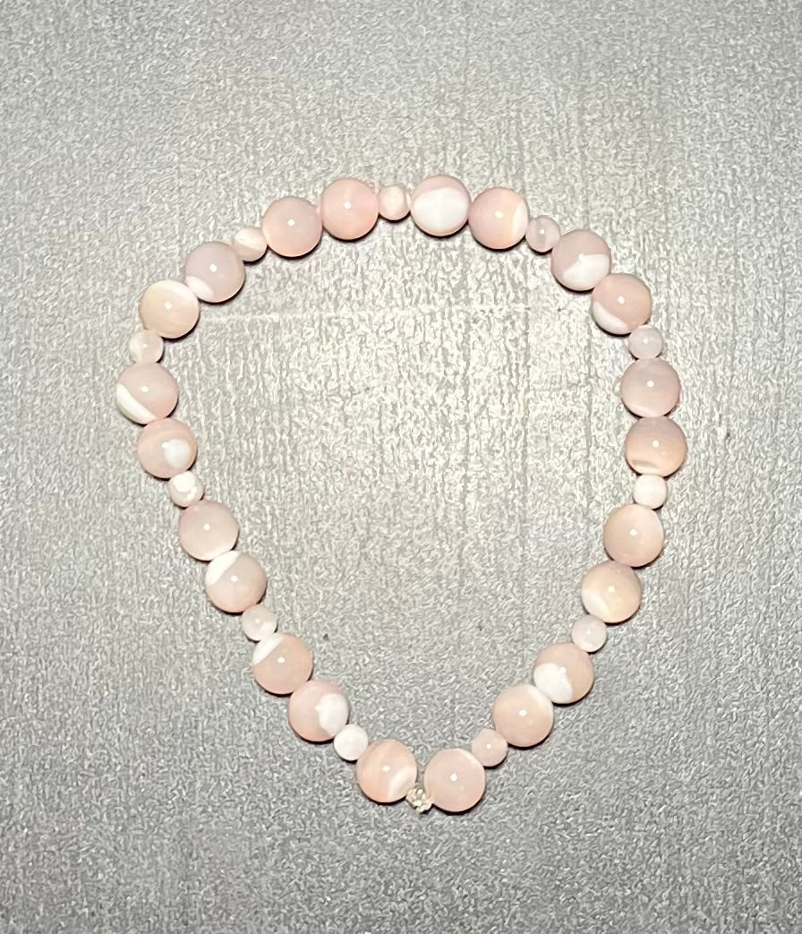 Rose quartz stone bracelet set