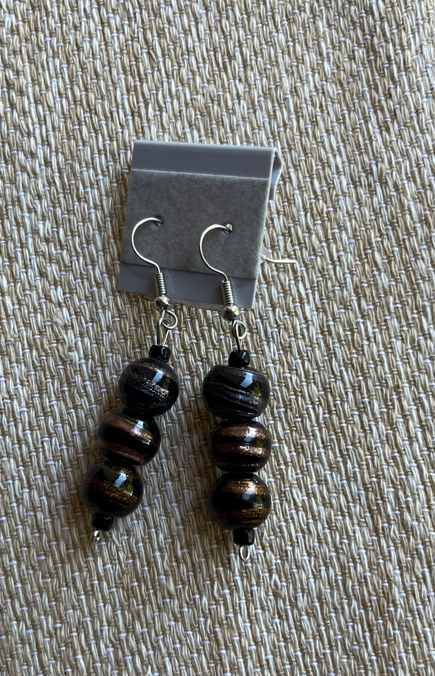 Sparkly glass bead earrings