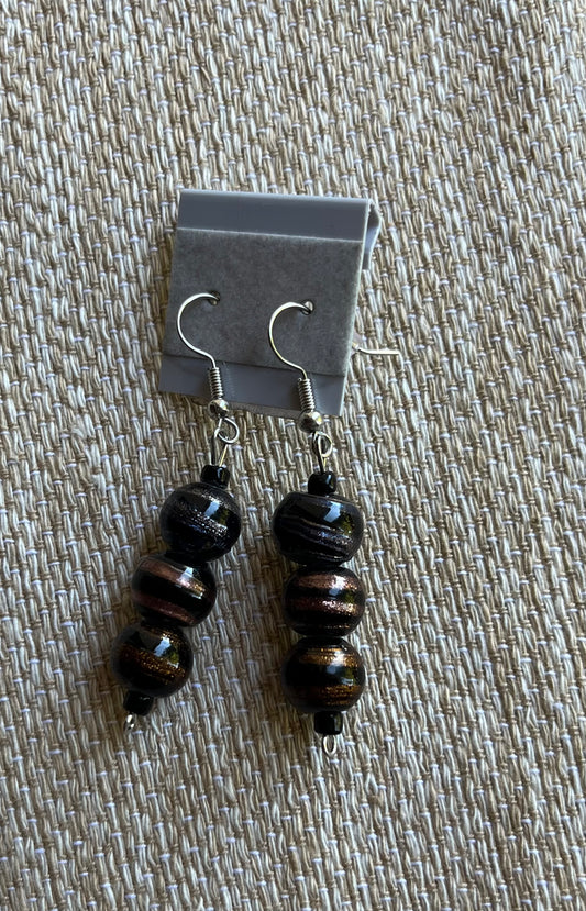 Sparkly glass bead earrings