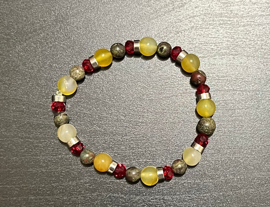 Dragon’s blood & agate stone bracelet