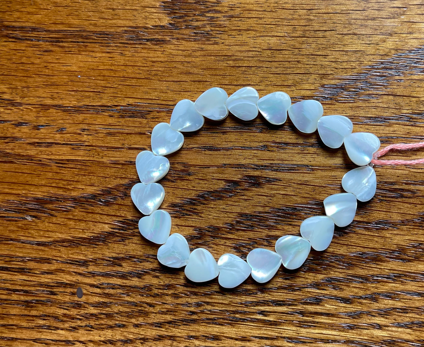 Shell heart bracelet