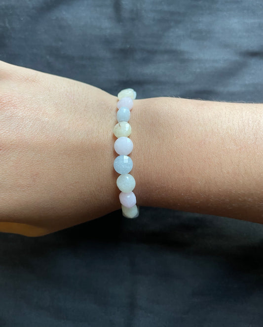 Morganite quartz bracelet