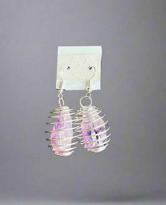 Amethyst stone earrings