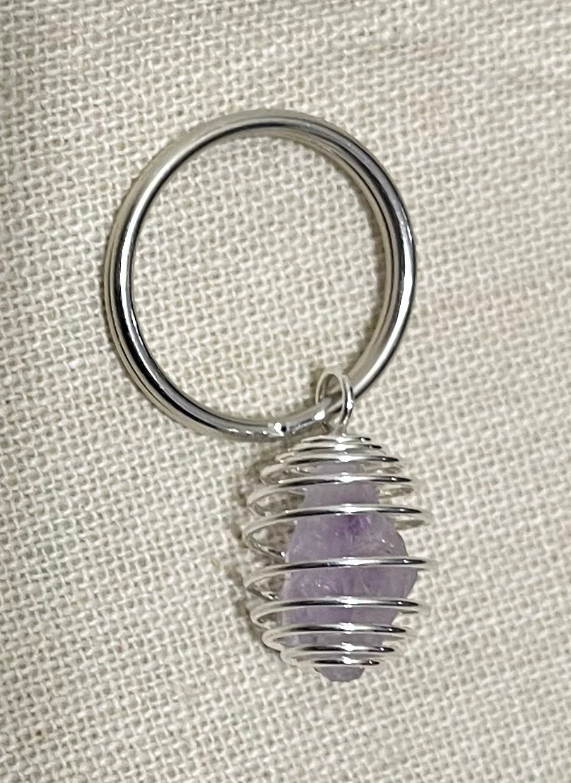 Amethyst keychain