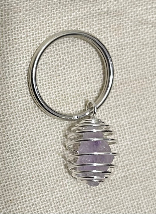 Amethyst keychain