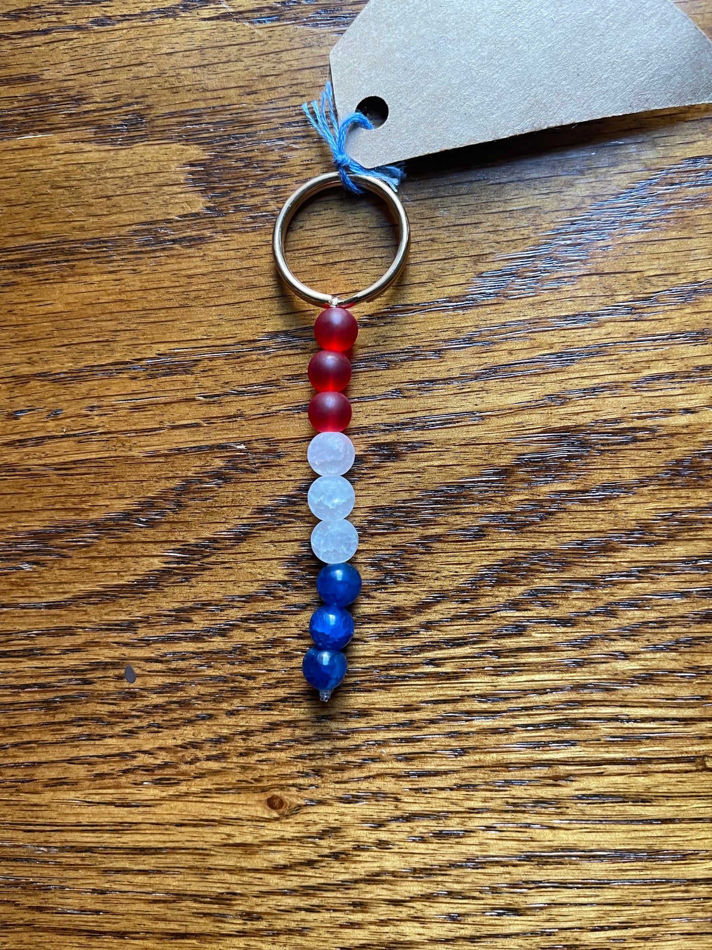 Crackle agate & Crackle quartz keychain