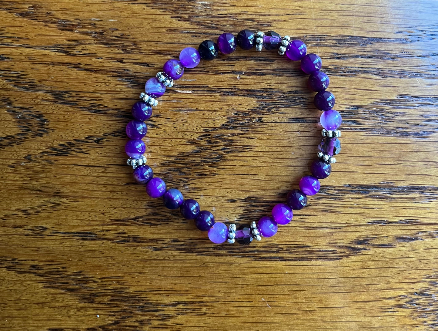 Purple agate bracelet