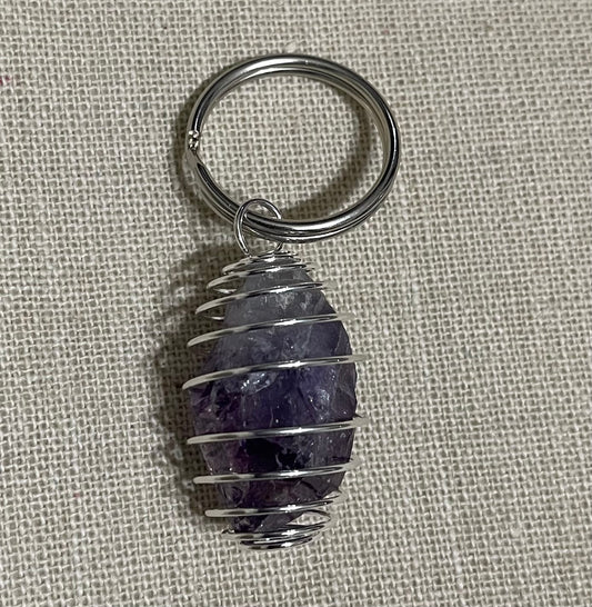 Amethyst keychain