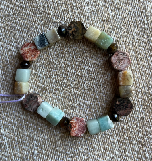 Leopard jasper stone bracelet