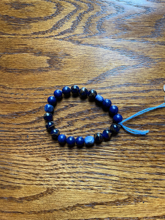 Sodalite bracelet with jasper and lapis