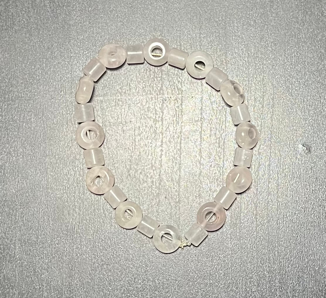 Rose quartz stone bracelet set